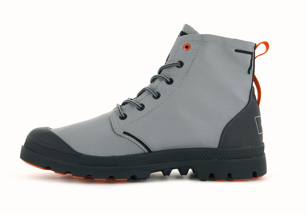 Zapatos Altas Palladium PALLAFIN RECYCLE Hombre Gris Oscuro | Costa Rica-61549